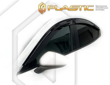 2 199 р. Дефлектора окон CA-Plastic Mazda 3/Axela BP седан (2019-2025) (серия Classic полупрозрачный, без хром. молдинга )  с доставкой в г. Пермь. Увеличить фотографию 2