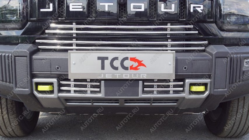 10 999 р. Декоративная вставка переднего бампера ТСС Тюнинг  Jetour T2 (2024-2025) (d 16 мм)  с доставкой в г. Пермь
