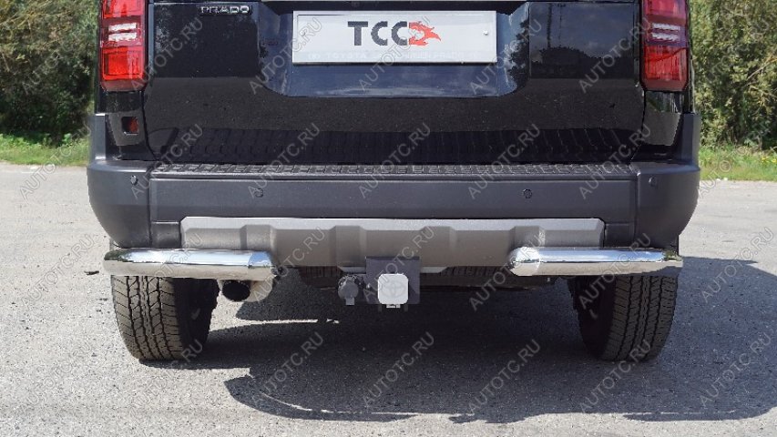 26 999 р. Защита задняя d76.1 мм (уголки) ТСС Тюнинг  Toyota Land Cruiser Prado  J250 (2023-2025) (нержавейка)  с доставкой в г. Пермь