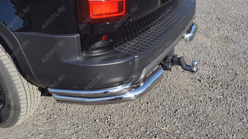 32 999 р. Защита задняя уголки двойные d76.1*42.4 ТСС Тюнинг  Toyota Land Cruiser Prado  J250 (2023-2025) (нержавейка)  с доставкой в г. Пермь
