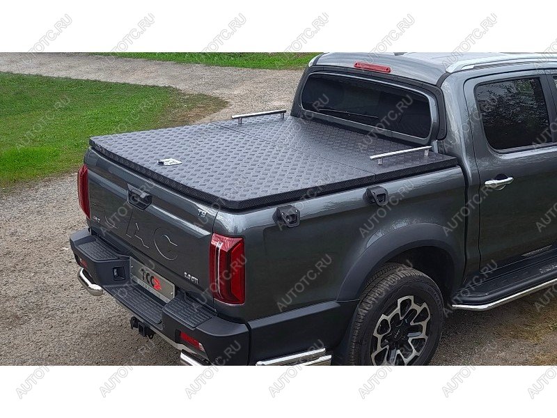 5 549 р. Рейлинг длинный на крышку кузова Premium ТСС Тюнинг  JAC T9 (2021-2025) Pickup Double Cab (нержавеющая сталь)  с доставкой в г. Пермь