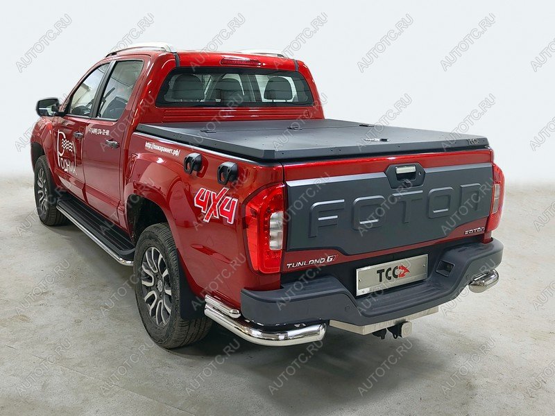 32 999 р. Защита задняя уголки двойные d76.1* 42.4 ТСС Тюнинг  Foton Tunland G7 (2022-2025) Double Cab (нержавейка)  с доставкой в г. Пермь