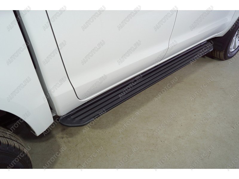 21 999 р. Пороги алюминиевые Slim Line ТСС Тюнинг  Sollers ST6 (2023-2025) пикап (Black)  с доставкой в г. Пермь