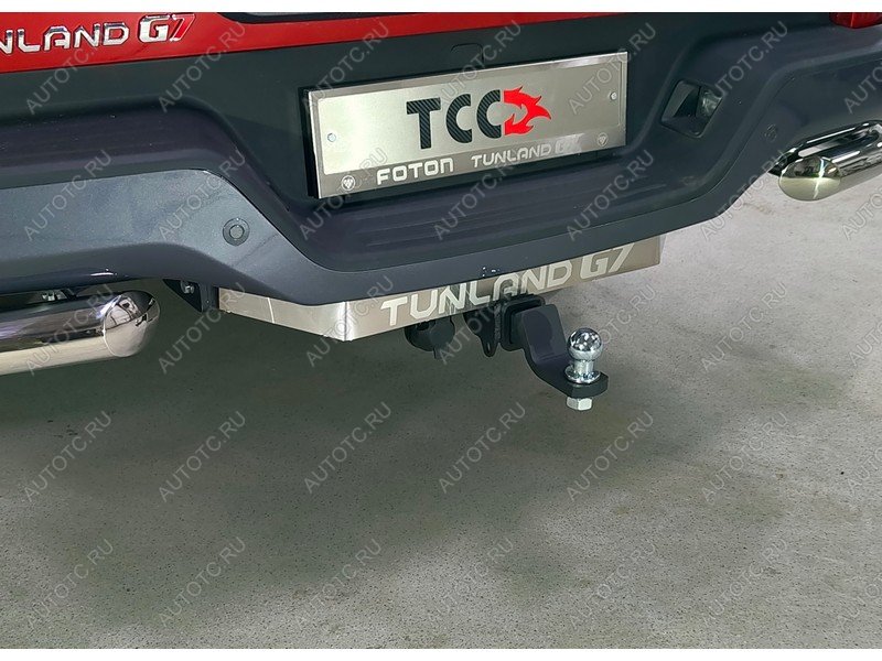 24 999 р. Фаркоп (тягово-сцепное устройство)(2.0 Diesel АКПП 4WD) ТСС Тюнинг  Foton Tunland G7 (2022-2025) Double Cab (шар Е, нержавейка)  с доставкой в г. Пермь