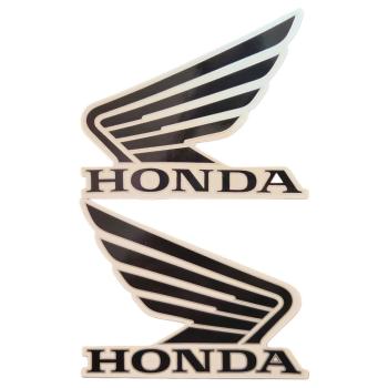 499 р. Наклейка на бак Honda черно-серебряная  пм-00032065  с доставкой в г. Пермь. Увеличить фотографию 1