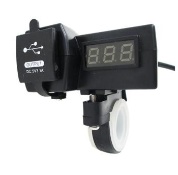 1 179 р. Зарядное устройство на руль UZB-Вольтметр 12v  пм-00030377  с доставкой в г. Пермь. Увеличить фотографию 1