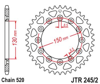 Звезда цепного привода JTR2452 53  jtr2452.53