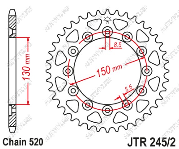 3 599 р. Звезда цепного привода JTR2452 53  jtr2452.53  с доставкой в г. Пермь