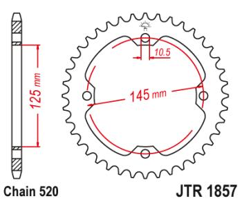 Звезда цепного привода JTR1857 38  jtr1857.38