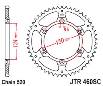 Звезда цепного привода JTR460 48SC  jtr460.48sc
