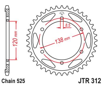3 199 р. Звезда цепного привода JTR312 40  jtr312.40  с доставкой в г. Пермь. Увеличить фотографию 1