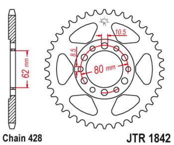 Звезда цепного привода JTR1842 50  jtr1842.50