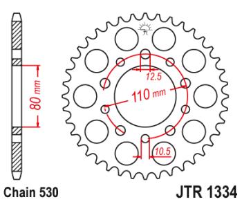3 399 р. Звезда цепного привода JTR1334 42  jtr1334.42  с доставкой в г. Пермь. Увеличить фотографию 1