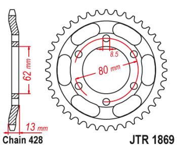 Звезда цепного привода JTR1869 45  jtr1869.45