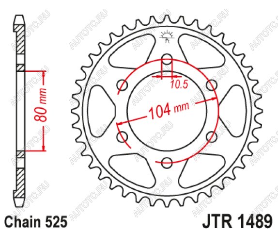 3 399 р. Звезда цепного привода JTR1489 41ZBK  jtr1489.41zbk  с доставкой в г. Пермь