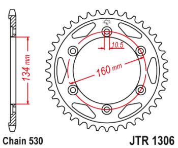 3 599 р. Звезда цепного привода JTR1306 41  jtr1306.41  с доставкой в г. Пермь. Увеличить фотографию 1