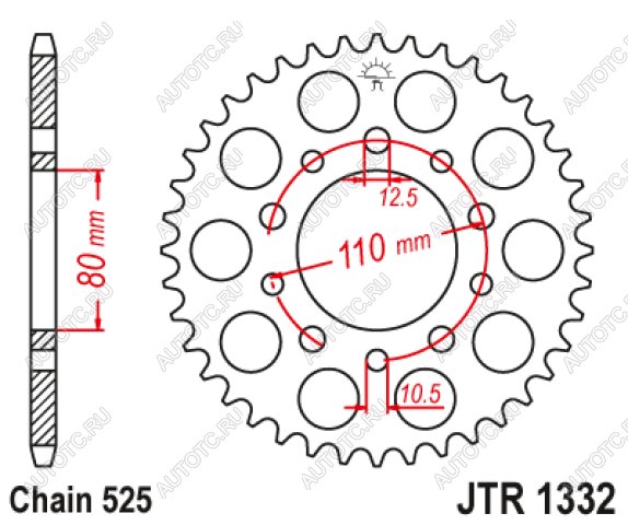 3 199 р. Звезда цепного привода JTR1332 41  jtr1332.41  с доставкой в г. Пермь