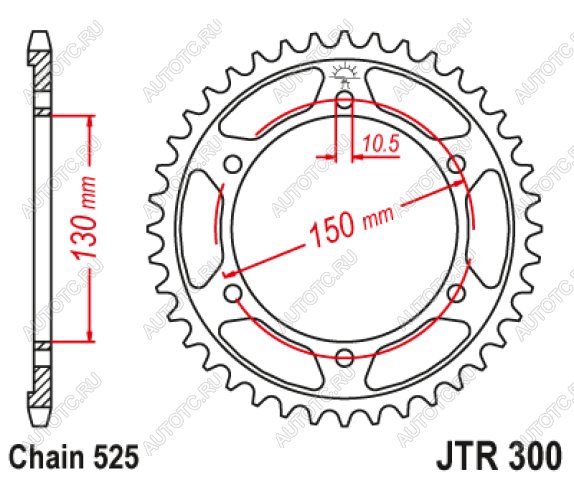 3 099 р. Звезда цепного привода JTR300 42  jtr300.42  с доставкой в г. Пермь