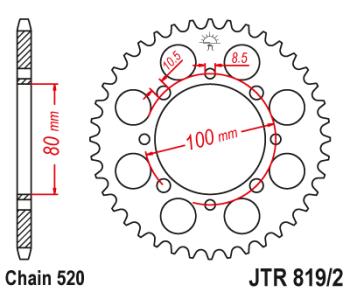 Звезда цепного привода JTR8192 41  jtr8192.41