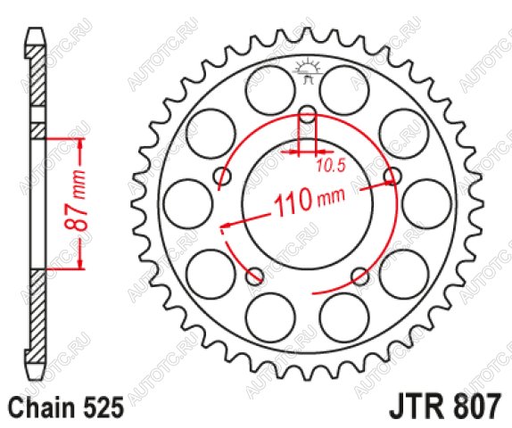 3 499 р. Звезда цепного привода JTR807 45  jtr807.45  с доставкой в г. Пермь