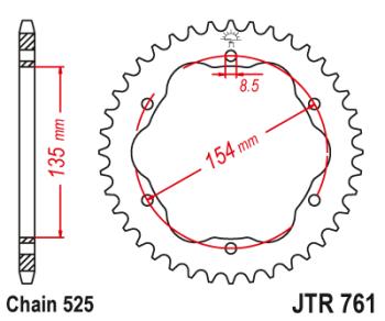 3 399 р. Звезда цепного привода JTR761 38  jtr761.38  с доставкой в г. Пермь. Увеличить фотографию 1