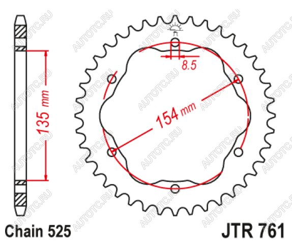 3 399 р. Звезда цепного привода JTR761 38  jtr761.38  с доставкой в г. Пермь