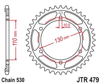 4 299 р. Звезда цепного привода JTR479 46ZBK  jtr479.46zbk  с доставкой в г. Пермь. Увеличить фотографию 1