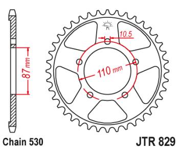 Звезда цепного привода JTR829 45ZBK  jtr829.45zbk