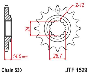 1 859 р. Звезда цепного привода JTF1529 17  jtf1529.17  с доставкой в г. Пермь. Увеличить фотографию 1