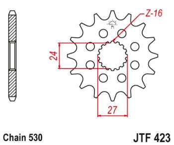 Звезда цепного привода JTF423 18RB  jtf423.18rb