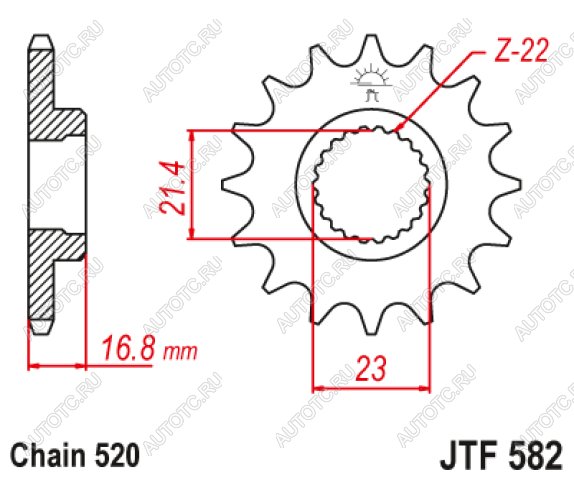 1 999 р. Звезда цепного привода JTF582 16  jtf582.16  с доставкой в г. Пермь