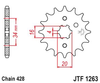 Звезда цепного привода JTF1263 15  jtf1263.15