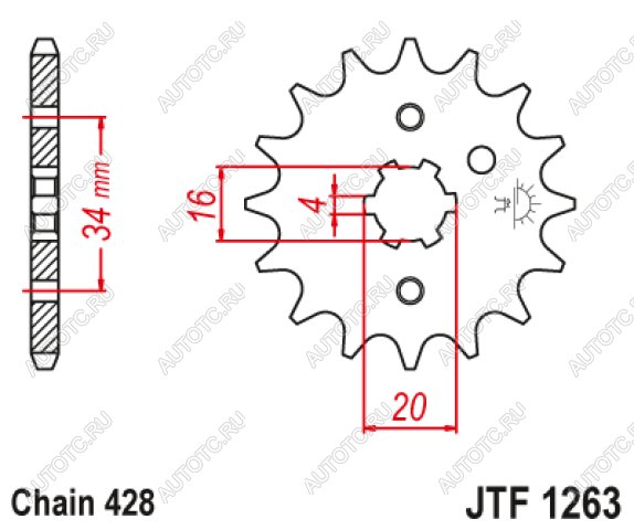 499 р. Звезда цепного привода JTF1263 15  jtf1263.15  с доставкой в г. Пермь