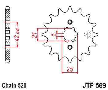 Звезда цепного привода JTF569 12  jtf569.12