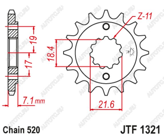 1 149 р. Звезда цепного привода JTF1321 12  jtf1321.12  с доставкой в г. Пермь