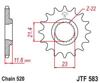 1 799 р. Звезда цепного привода JTF583 15  jtf583.15  с доставкой в г. Пермь. Увеличить фотографию 1