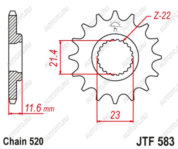 1 799 р. Звезда цепного привода JTF583 15  jtf583.15  с доставкой в г. Пермь
