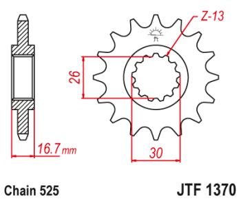 1 899 р. Звезда цепного привода JTF1370 15RB  jtf1370.15rb  с доставкой в г. Пермь. Увеличить фотографию 1