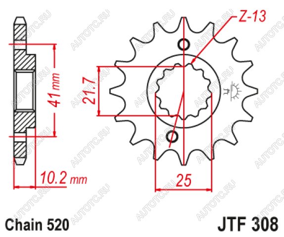 1 429 р. Звезда цепного привода JTF308 15  jtf308.15  с доставкой в г. Пермь