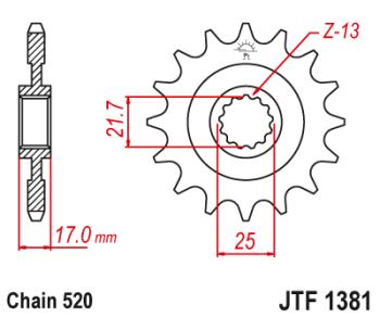 1 699 р. Звезда цепного привода JTF1381 15RB  jtf1381.15rb  с доставкой в г. Пермь. Увеличить фотографию 1