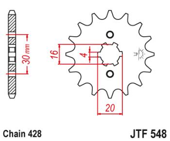 Звезда цепного привода JTF548 13  jtf548.13