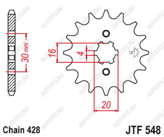 559 р. Звезда цепного привода JTF548 13  jtf548.13  с доставкой в г. Пермь