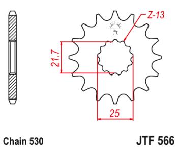 Звезда цепного привода JTF566 15RB  jtf566.15rb