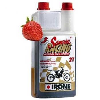 Масло Ipone SAMOURAI RACING 2T Клубничный 1л.  пм-00018362