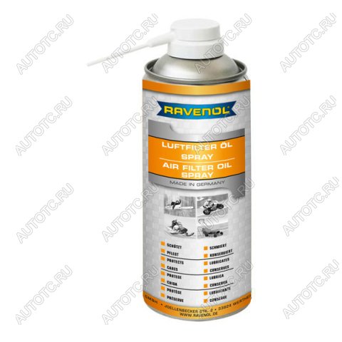 2 049 р. Смазка воздушного фильтра RAVENOL Air Filter Oil-Spray (0,4л)  1360301-400-05-000  с доставкой в г. Пермь