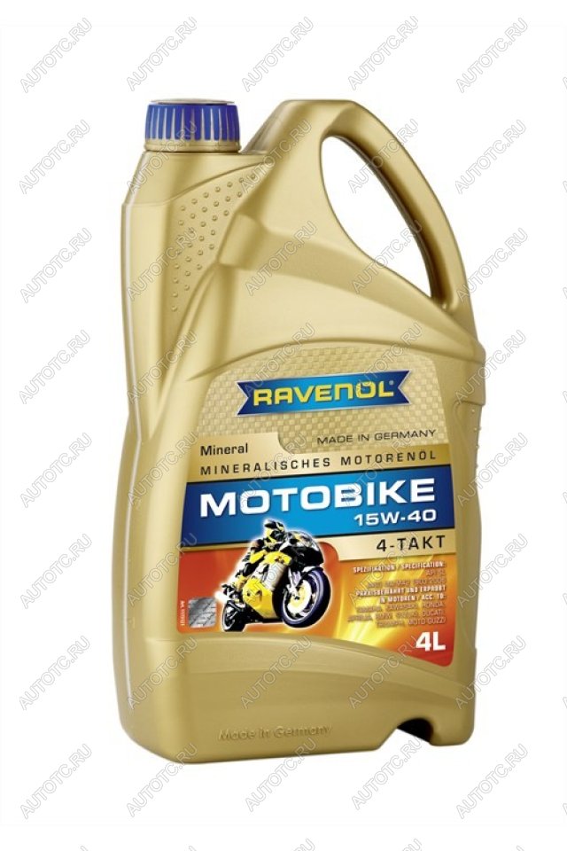 6 949 р. Моторное масло RAVENOL Motobike 4-T Mineral 15W-40 (4л)  1173121-004-01-999  с доставкой в г. Пермь