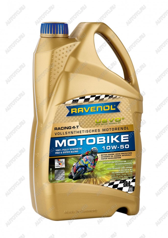 9 659 р. Моторное масло RAVENOL Motobike 4-T Racing 10W-50 (4л)  1171107-004-01-999  с доставкой в г. Пермь