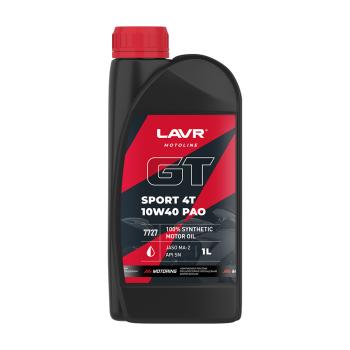 Моторное масло LAVR MOTO GT SPORT 4T 10w40 1л  ln7727
