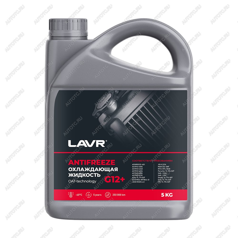 1 699 р. Охлаждающая жидкость LAVR Antifreeze G12+ -40 5л  ln1710  с доставкой в г. Пермь