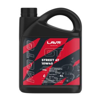 Моторное масло LAVR MOTO GT STREET 4T 10w40 4л  ln7726